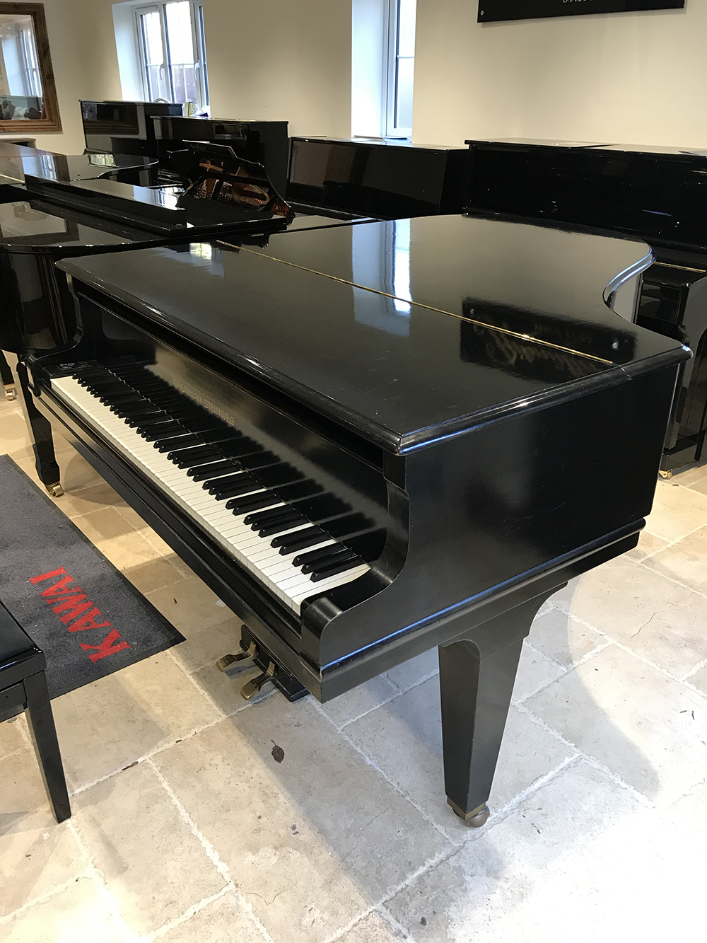grotian,steinweg,baby,grand,piano,black,used,sale,dorset