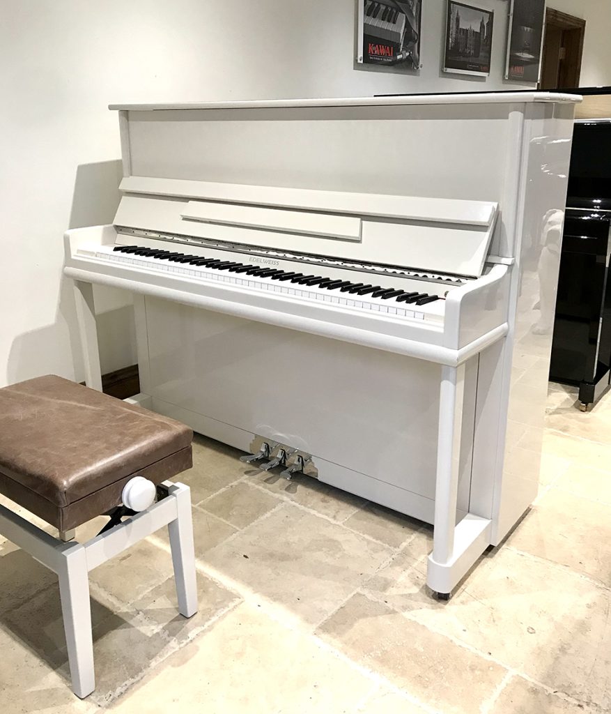 edelweiss,upright,123,piano,dorset,sale,dorset,british,white,showroom
