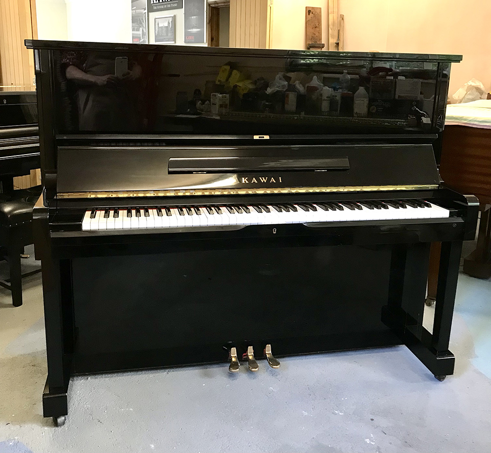 kawai,upright,piano,dorset,modern,black,high,gloss,ns-15,used